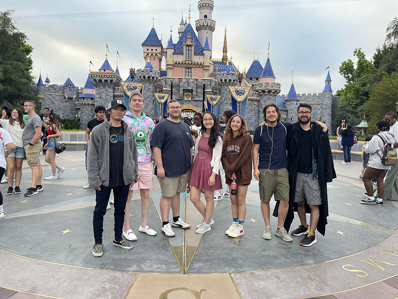 Aston Group at the Disneyland castle.